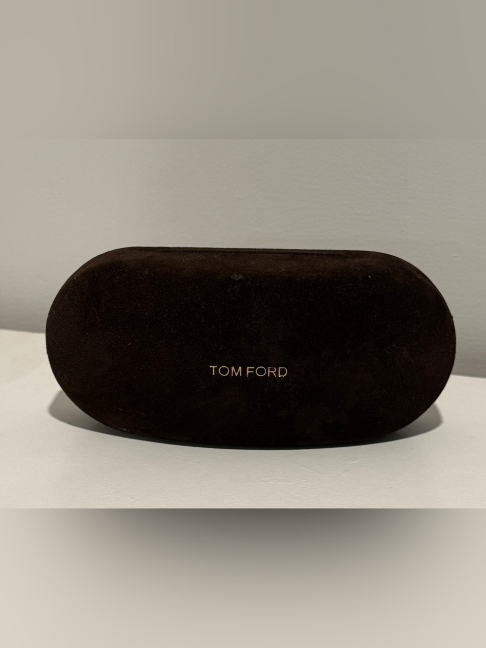 Authentic TOM FORD Dark Brown Velvet Hard Eyeglasses Sunglasses Case Replacement